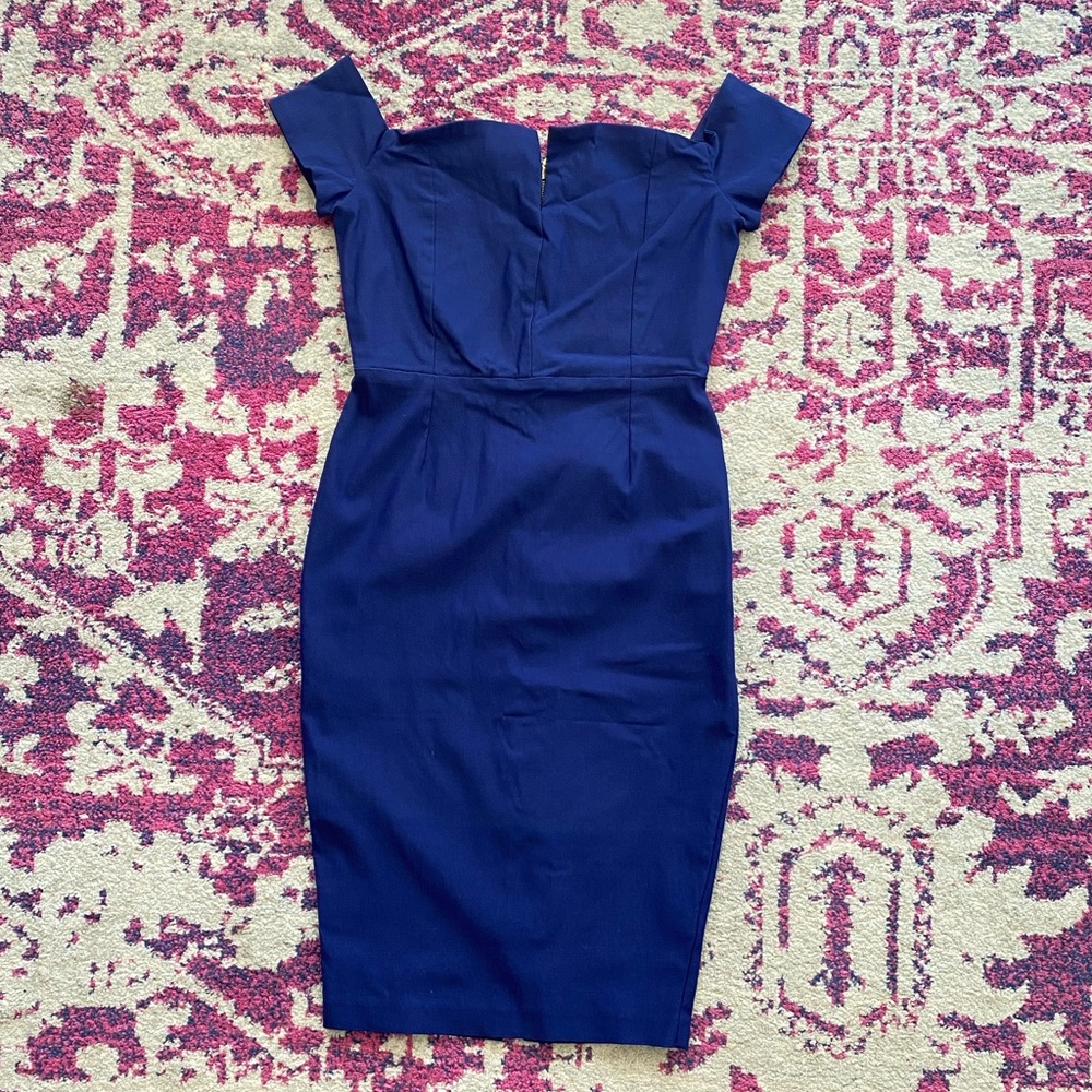 Vesper Plunge Front Midi Pencil Dress